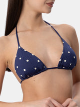 Bikini a triangolo da donna Leah Marielle con stampa a pois