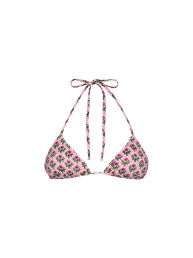 Leah triangle top swimsuit with floral print