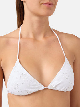 Bikini Leah Virgo blanco de sangallo 