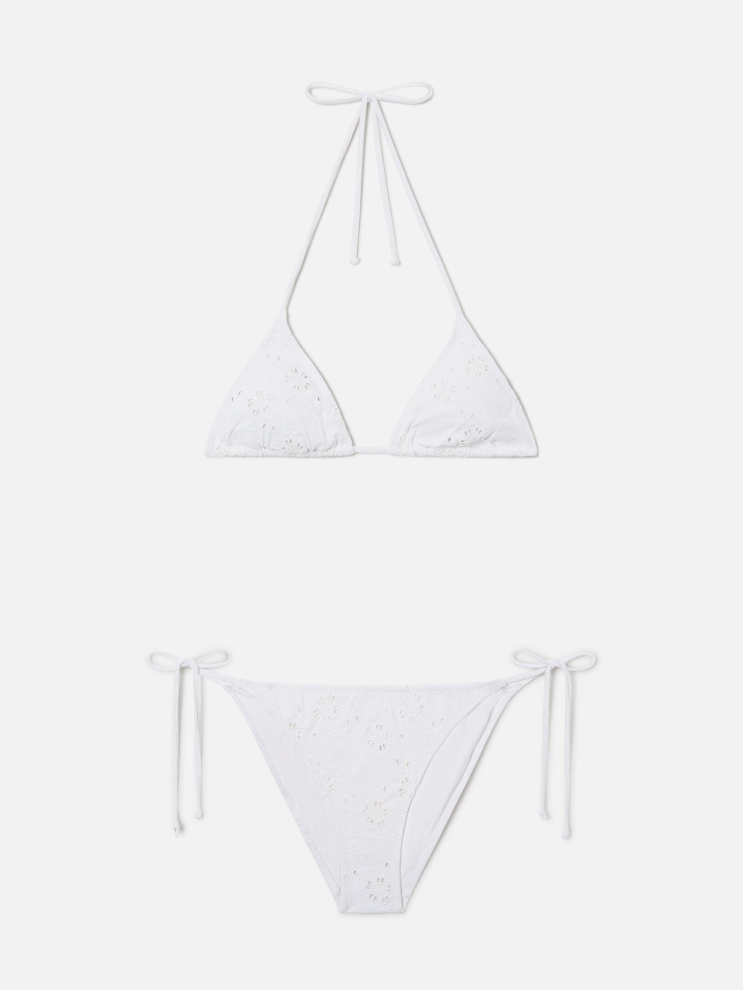 Leah Virgo white sangallo bikini