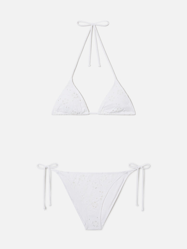 Leah Virgo white sangallo bikini
