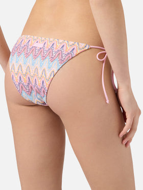 Leah Teen multicolor raschel bikini in shades of pink