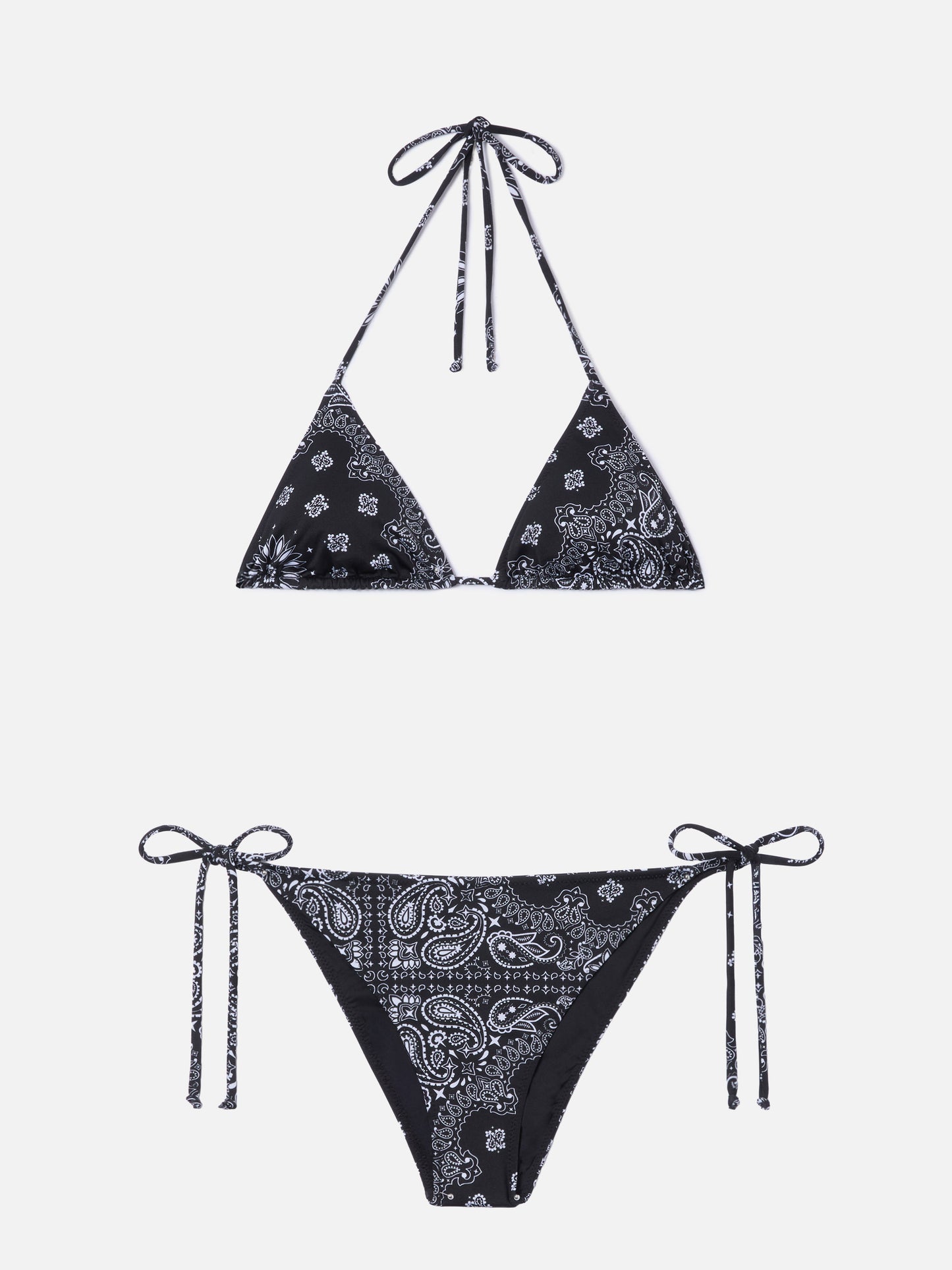 Bikini Leah Teen con stampa bandana nera