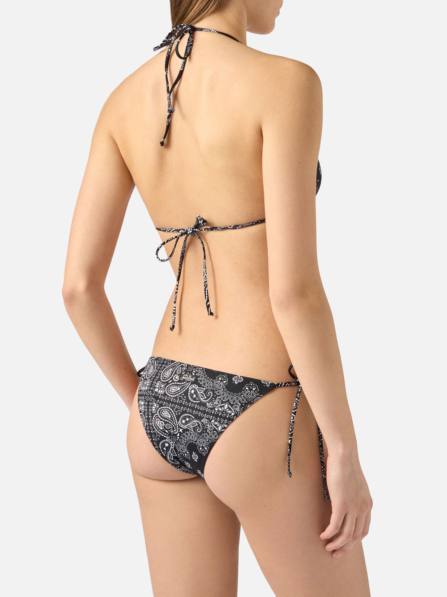 Bikini Leah Teen con stampa bandana nera