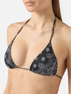 Bikini Leah Teen con stampa bandana nera