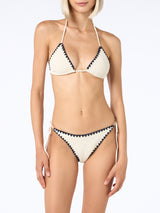 Bikini da donna con top a triangolo in crochet Leah Marielle