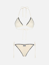 Bikini da donna con top a triangolo in crochet Leah Marielle