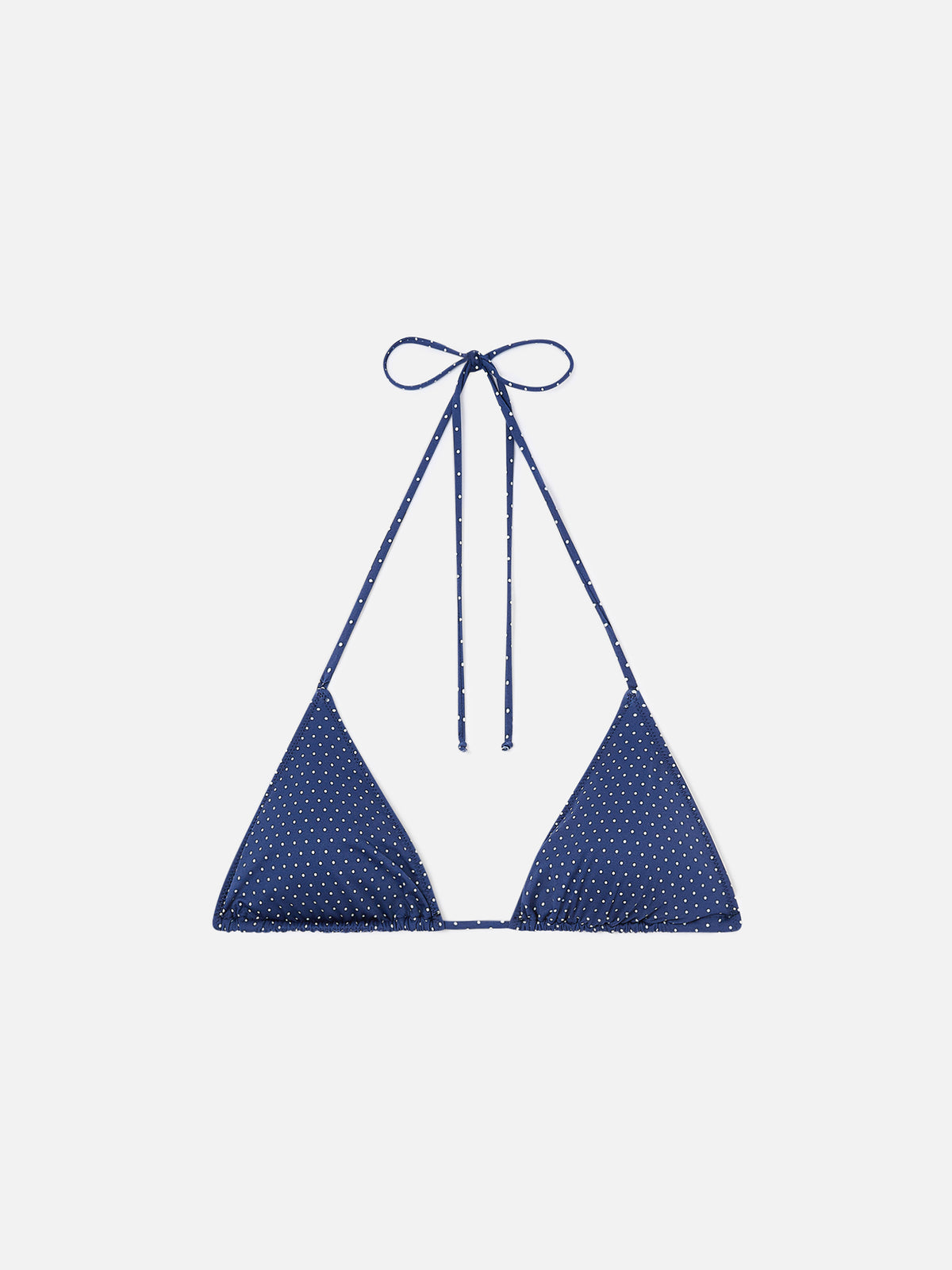 Leah Triangel-Bikinioberteil mit Mikro-Polka-Dots-Print 