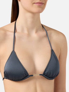 Leah Plate Marielle Plate grey glossy finish bikini