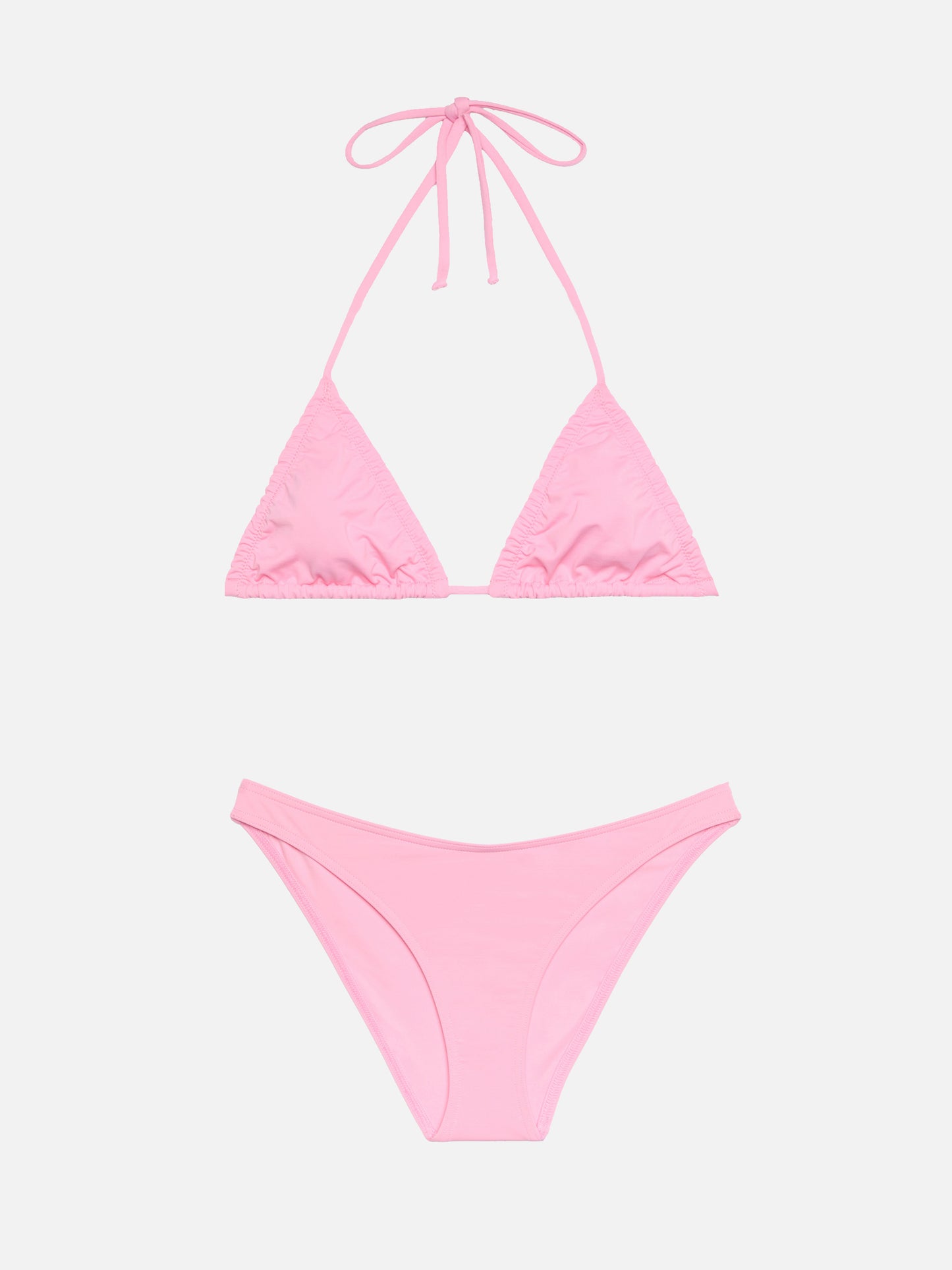 Klassische Badehose „Lido“ in Rosa – Klassisches Triangel-Oberteil „Nilly“ in Rosa