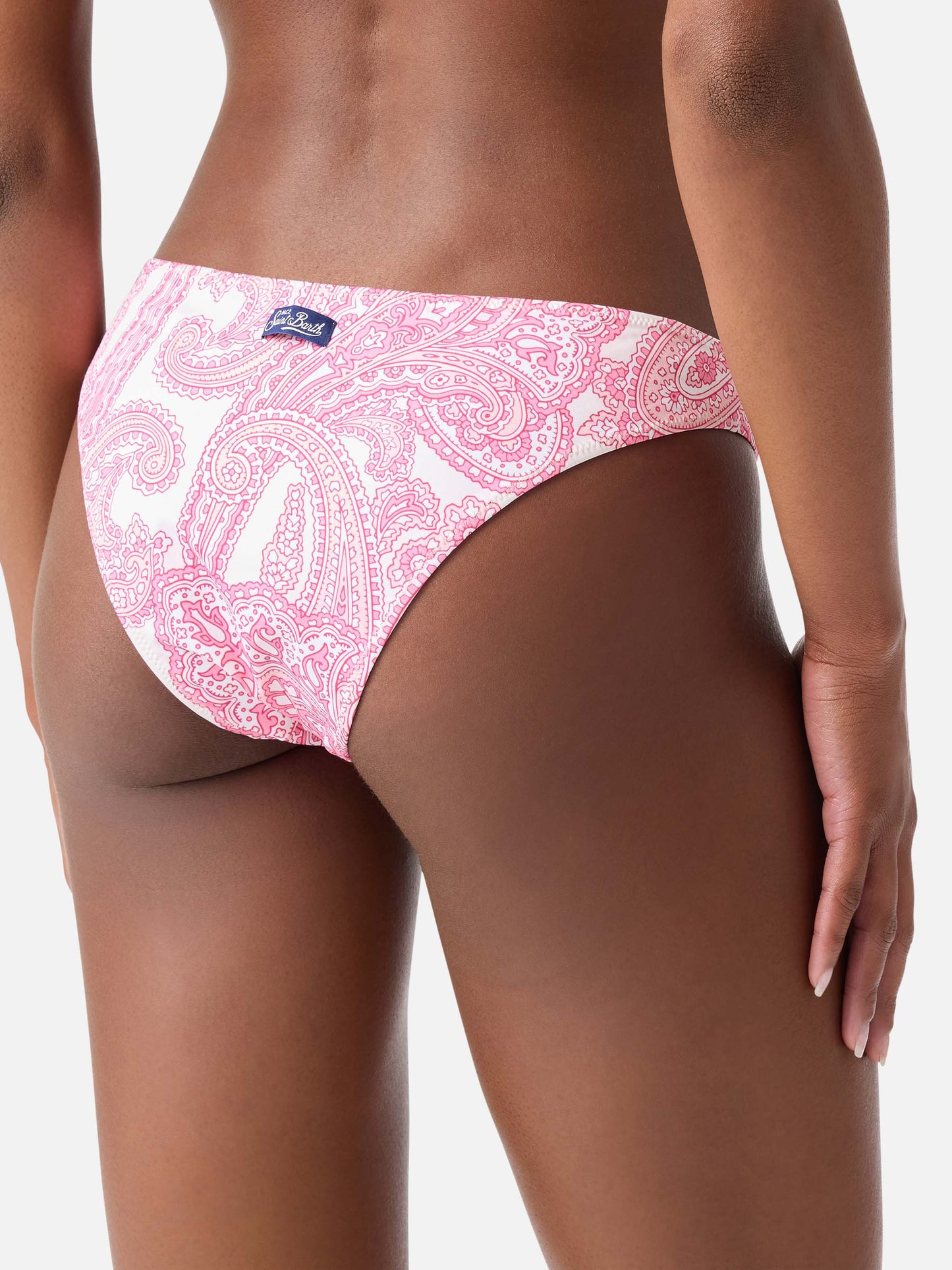 Leah Lido pink paisley triangle bikini