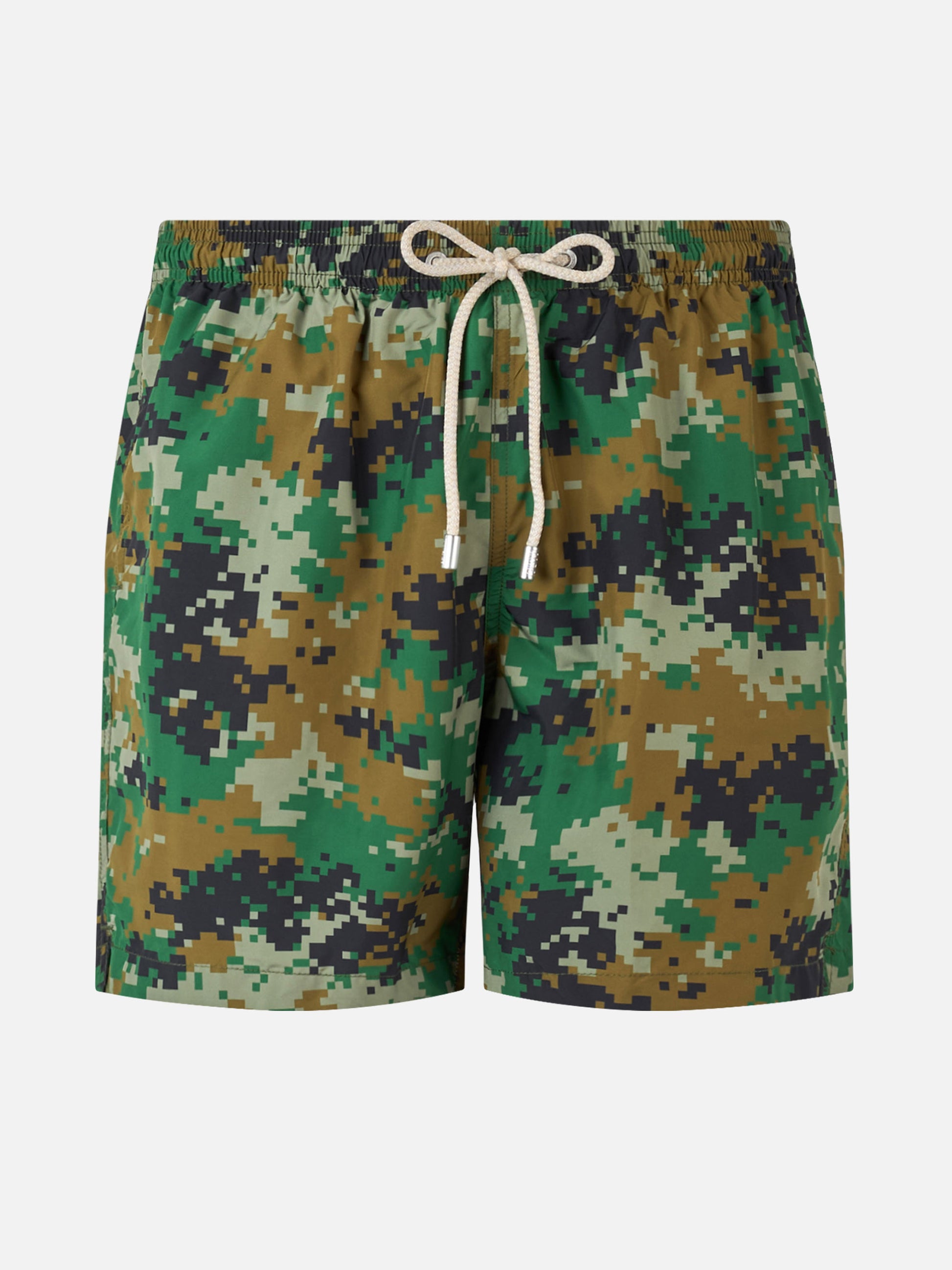 Man lightweight fabric swim-shorts Lighting with camouflage print - MC2 Saint Barth