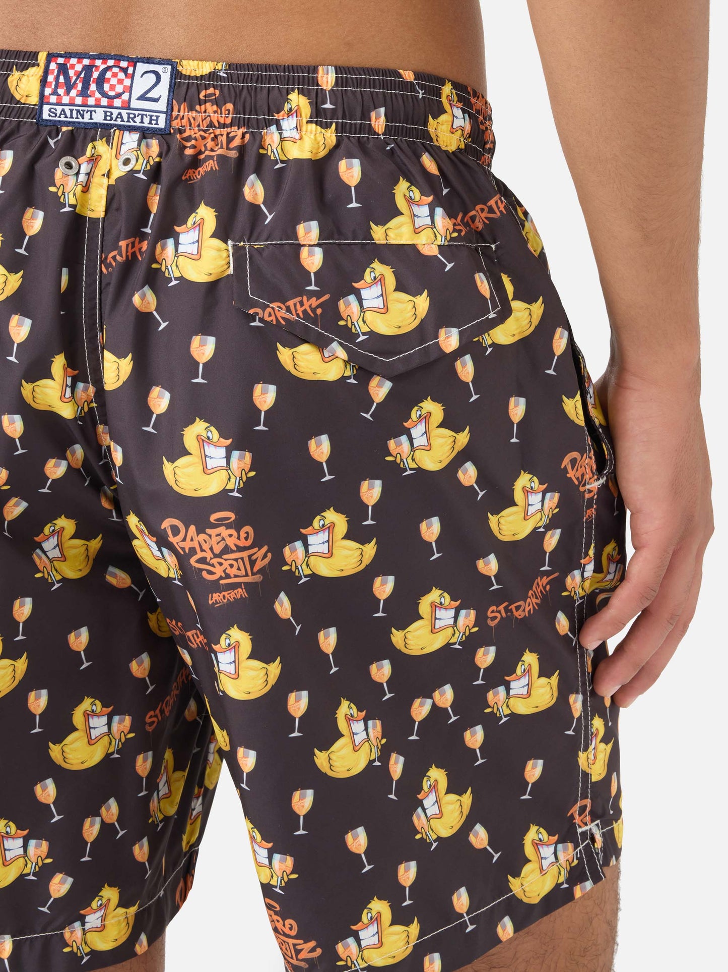 Badeshorts Lighting mit Cryptopuppets-Print | Special Edition 