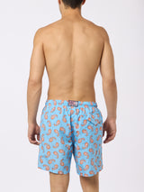 Herren-Badeshorts Lighting aus leichtem Stoff mit Paisley-Print