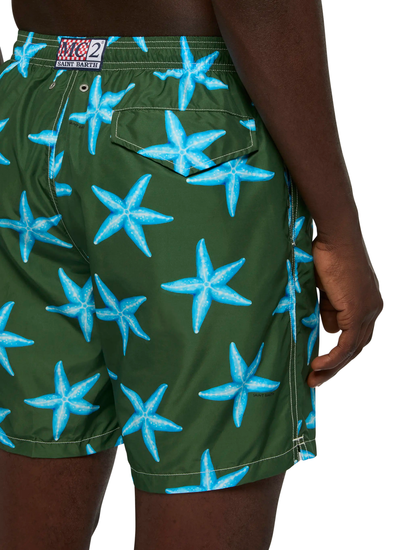 Costume mare Lighting in tessuto leggero con stampa stelle marine