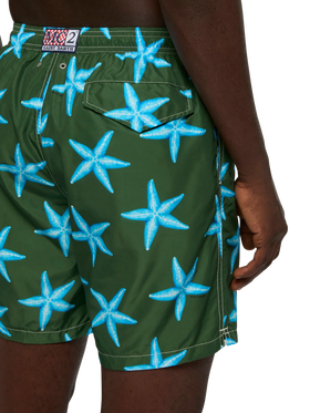 Costume mare Lighting in tessuto leggero con stampa stelle marine