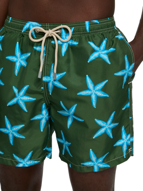 Costume mare Lighting in tessuto leggero con stampa stelle marine