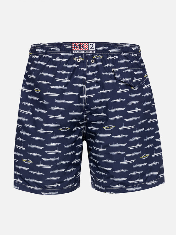 Man lightweight fabric swim-shorts Lighting with Magnum Marine print | MAGNUM MARINE SPECIAL EDITION