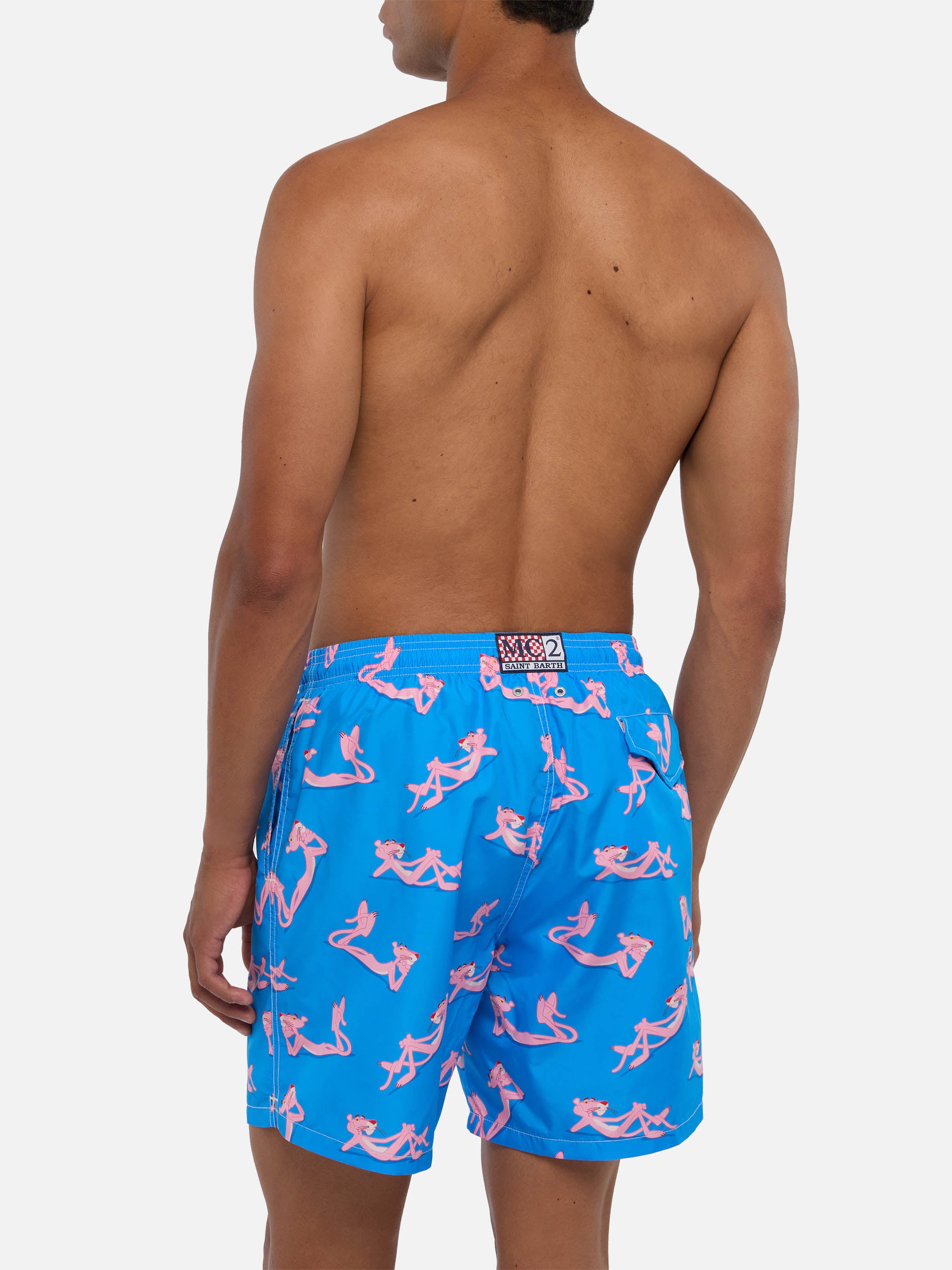 Lightweight fabric swim shorts Lighting with The Pink
