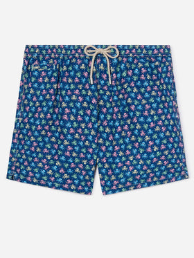 Navy Lighting Micro swim shorts with octopus all-over print