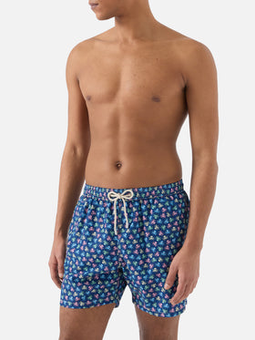 Navy Lighting Micro swim shorts with octopus all-over print