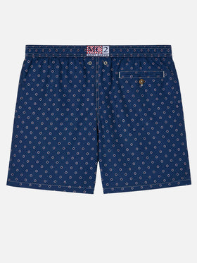 Short de bain Micro Navy Lighting avec imprimé mini bouée de sauvetage 