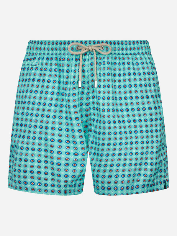 Herren-Badeshorts aus leichtem Stoff Lighting Micro Fantasy mit Krawatten-Print