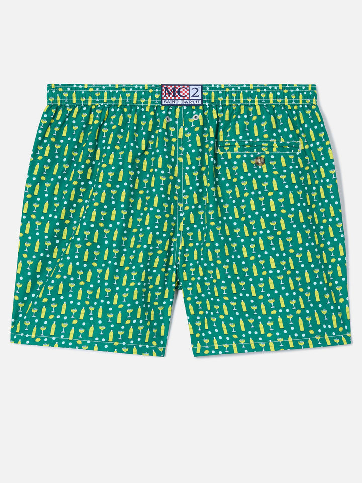 Green Lighting Micro swim shorts with cedrata and cocktail print | Special Edition