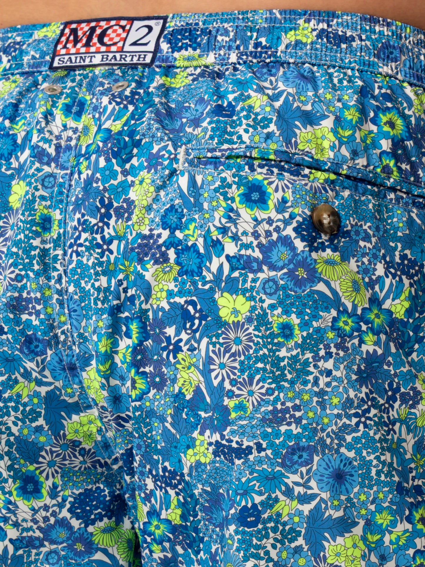 Lightweight fabric swim shorts Lighting with Margaret Annie print | MADE WITH LIBERTY FABRIC