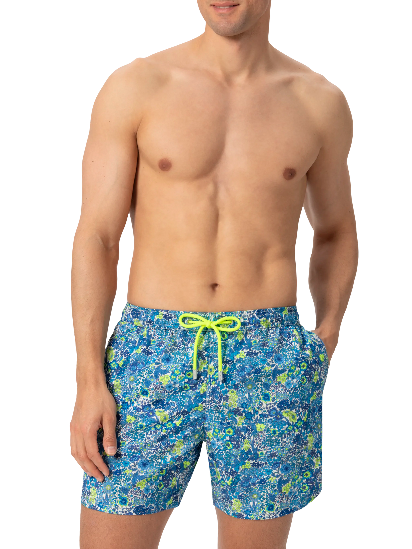 Lightweight fabric swim shorts Lighting with Margaret Annie print | MADE WITH LIBERTY FABRIC