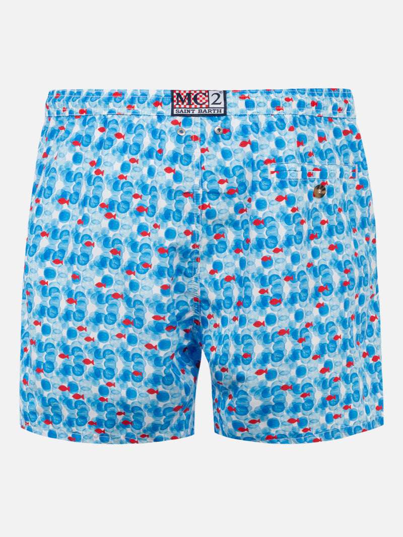 Man swim shorts with sea print