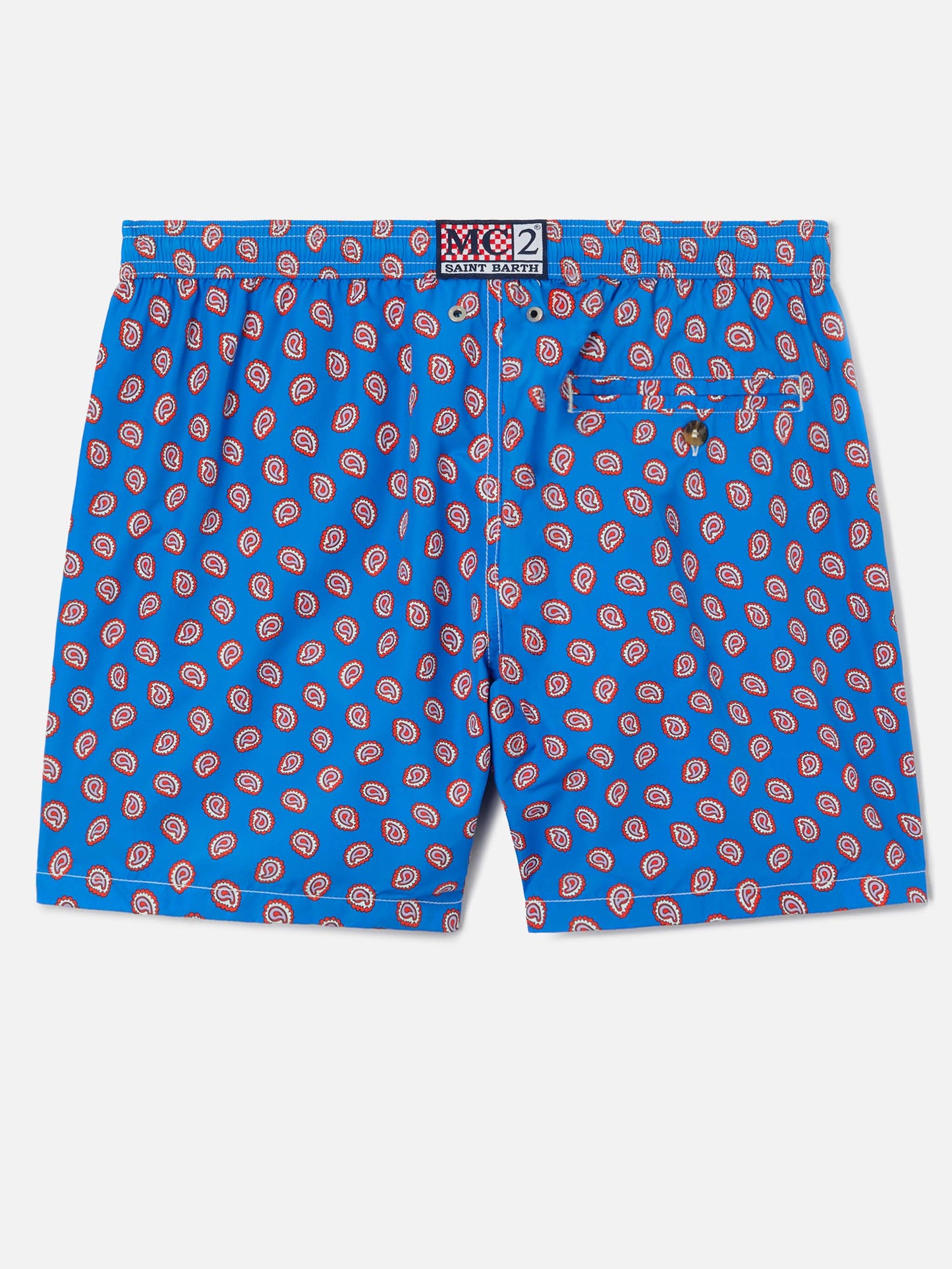 Lightweight fabric swim shorts Lighting with paisley  print