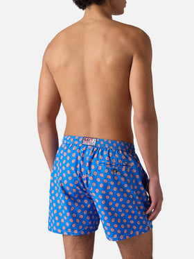 Lightweight fabric swim shorts Lighting with paisley  print