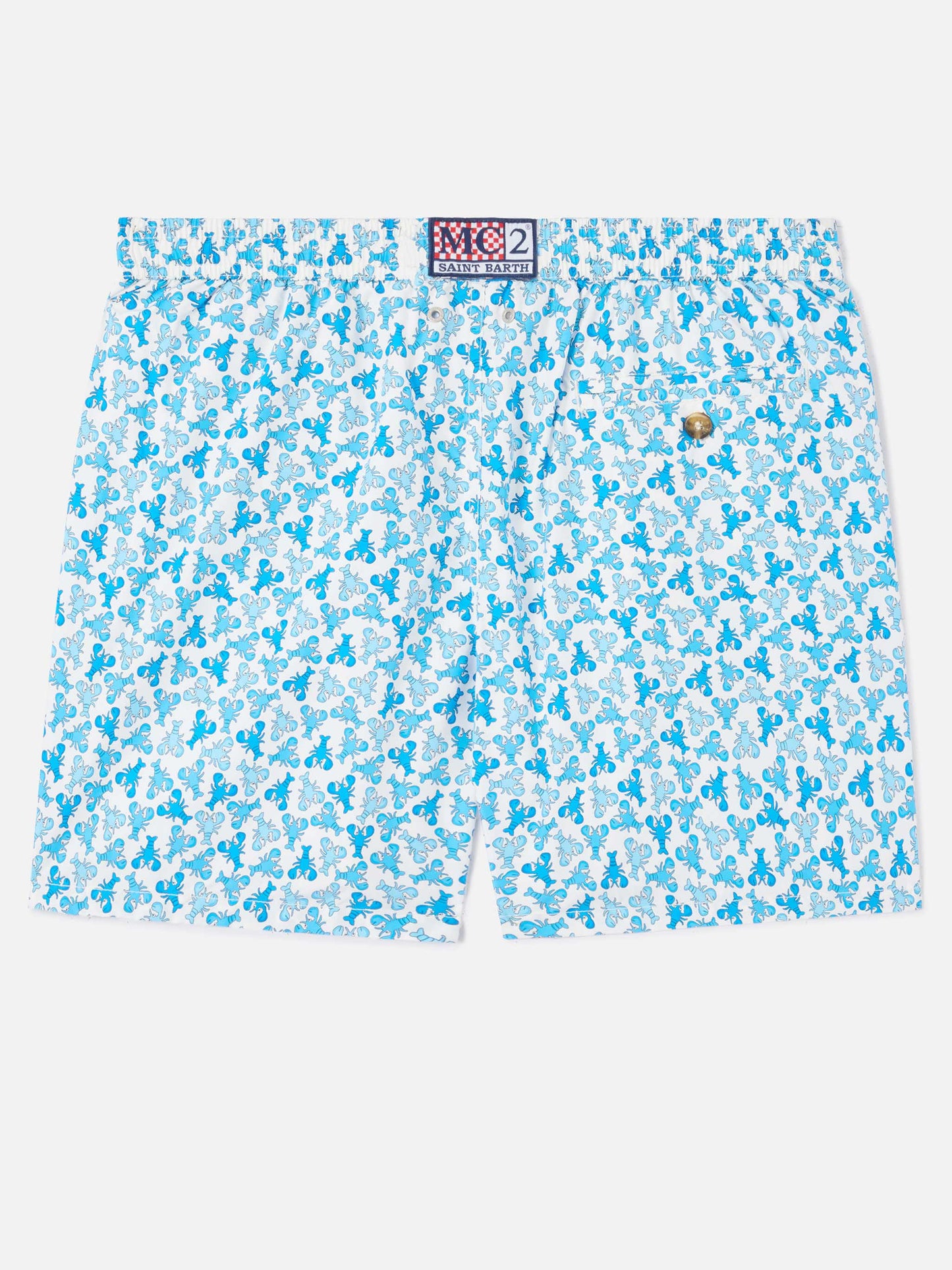 Short de bain Lighting Micro Fantasy à imprimé homard blanc 