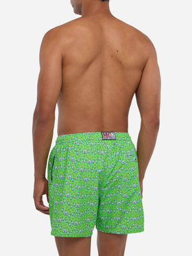 Costume da bagno da uomo in tessuto leggero con stampa tequila