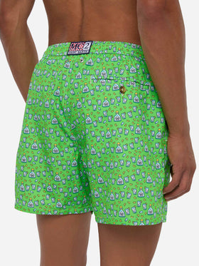 Costume da bagno da uomo in tessuto leggero con stampa tequila