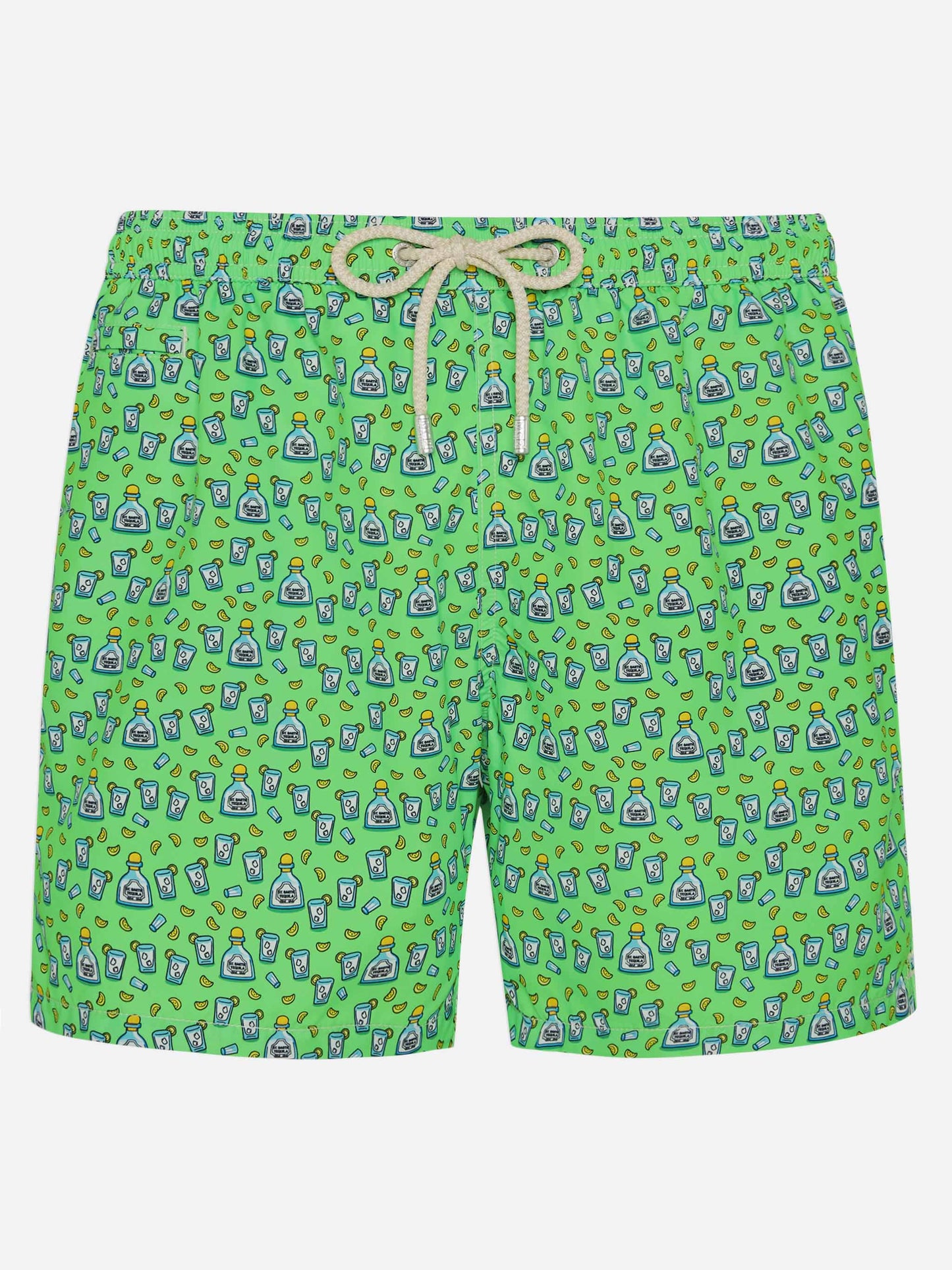 Costume da bagno da uomo in tessuto leggero con stampa tequila