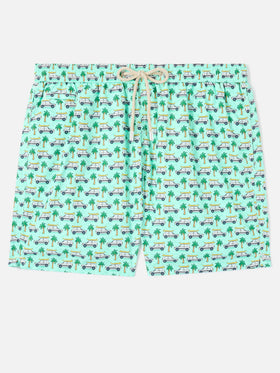 Lighting Micro Fantasy green Panda print swim shorts | Special Edition