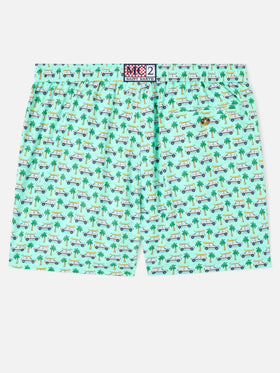 Lighting Micro Fantasy green Panda print swim shorts | Special Edition