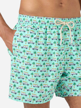 Lighting Micro Fantasy green Panda print swim shorts | Special Edition