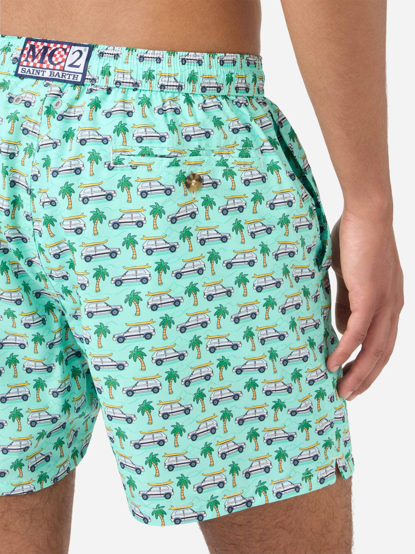 Lighting Micro Fantasy green Panda print swim shorts | Special Edition