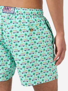 Lighting Micro Fantasy green Panda print swim shorts | Special Edition