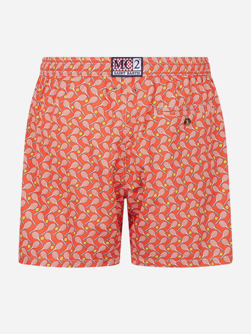 Badeshorts für Herren aus leichtem Stoff Lighting Micro Fantasy mit Tennis-Print