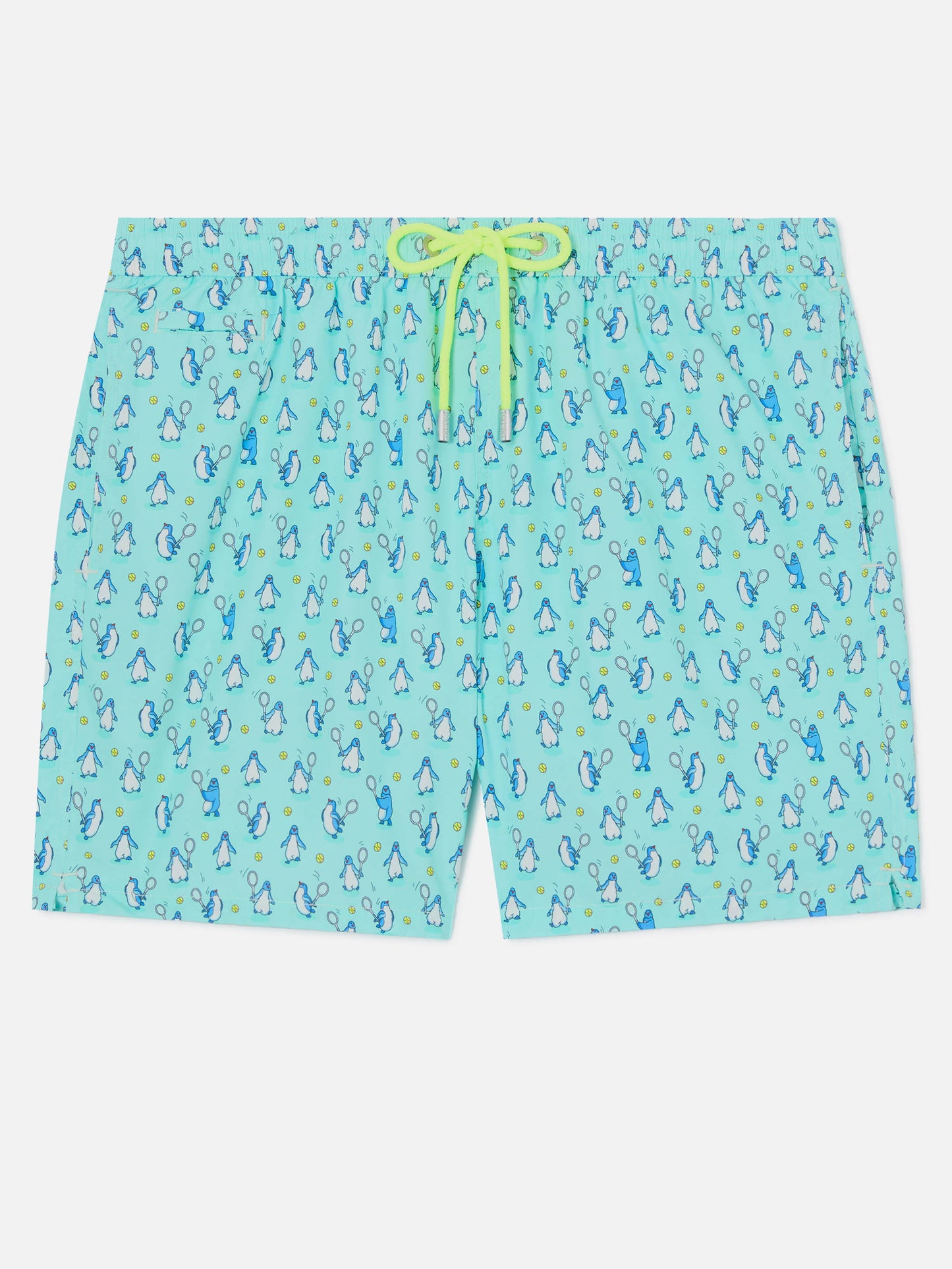 Badeshorts für Herren aus leichtem Stoff Lighting Micro Fantasy mit Pinguin-Print