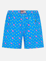 Man lightweight fabric swim-shorts Lighting Micro Fantasy with padel print