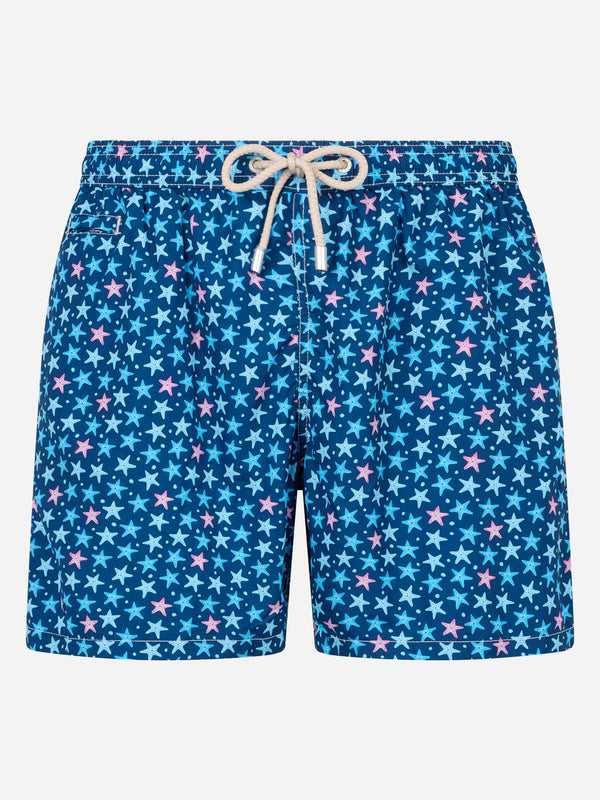 Herren-Badeshorts aus leichtem Stoff Lighting Micro Fantasy mit Seestern-Print