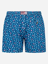 Man lightweight fabric swim-shorts Lighting Micro Fantasy with starfish print