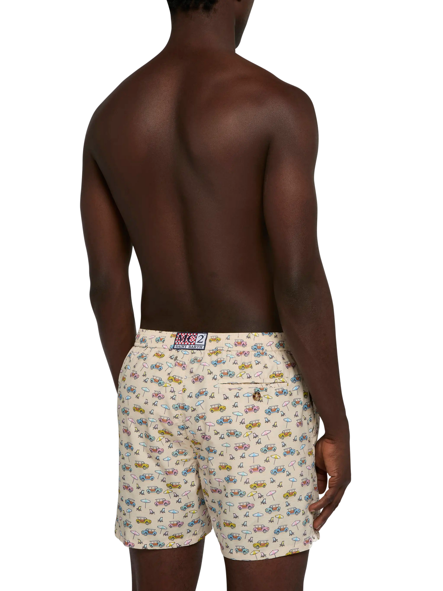 Badeshorts aus leichtem Stoff „Lighting“ mit Dune-Buggy-Print | FIAT SPECIAL EDITION