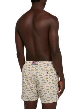 Badeshorts aus leichtem Stoff „Lighting“ mit Dune-Buggy-Print | FIAT SPECIAL EDITION