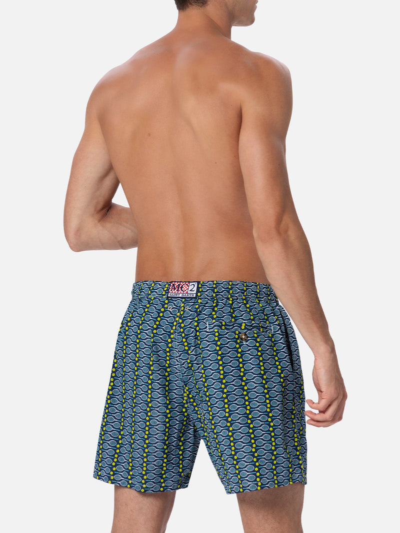 Badeshorts für Herren aus leichtem Stoff Lighting Micro Fantasy mit Tennis-Print